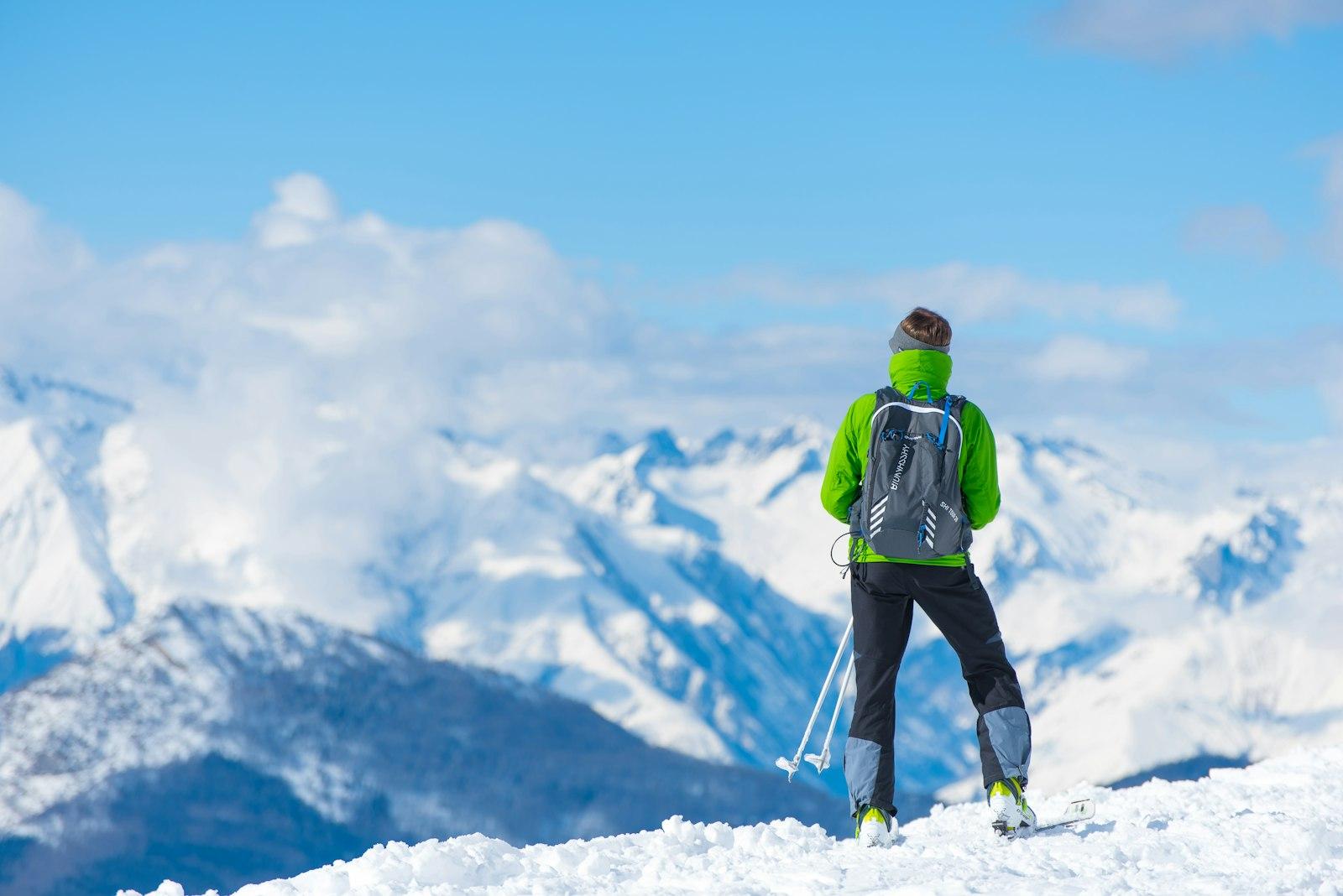 Man Standing On Top Of Snow Mountain jigsaw puzzle preview