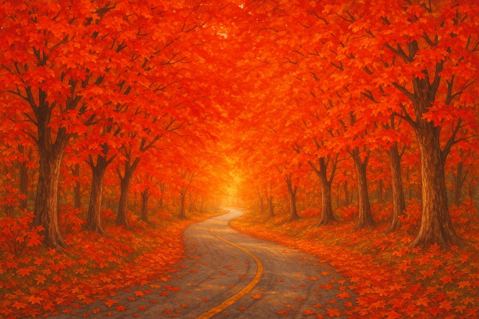 Maple Forest Road jigsaw puzzle preview