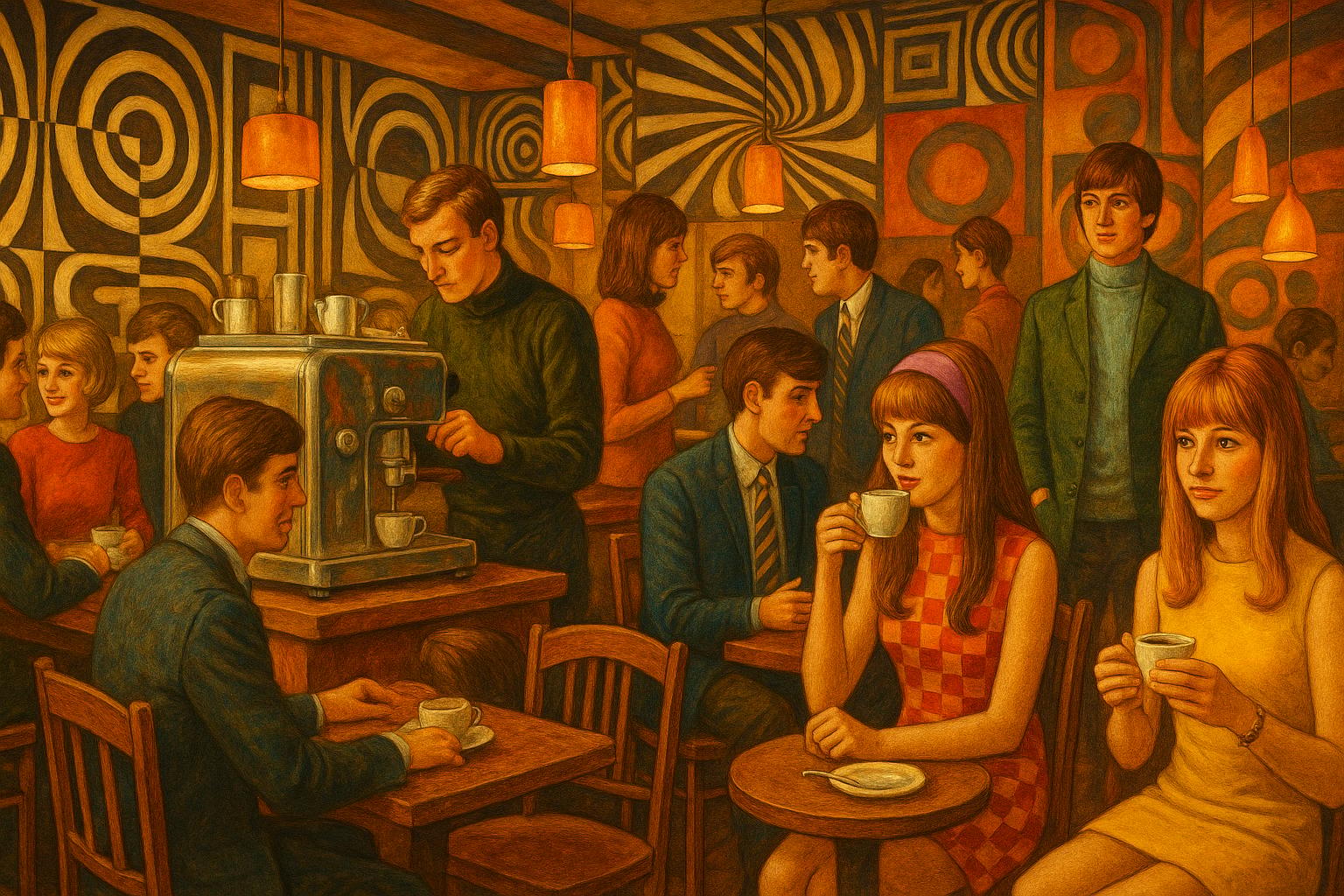 Mod Coffee House jigsaw puzzle preview