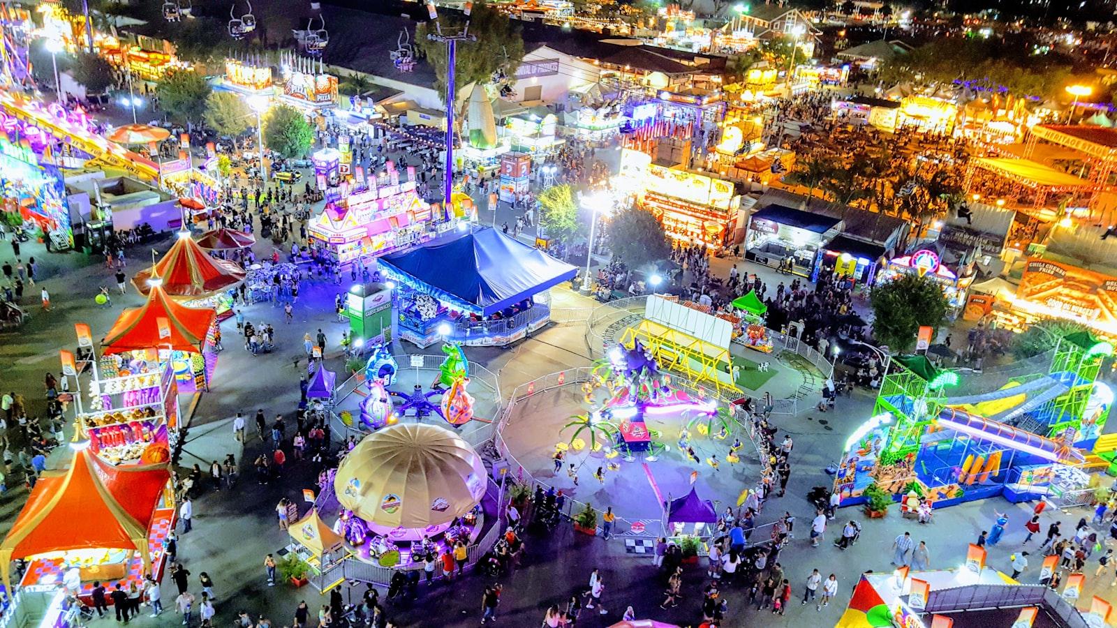 Orange County Fair At Night, Seen From Ferris Whee jigsaw puzzle preview