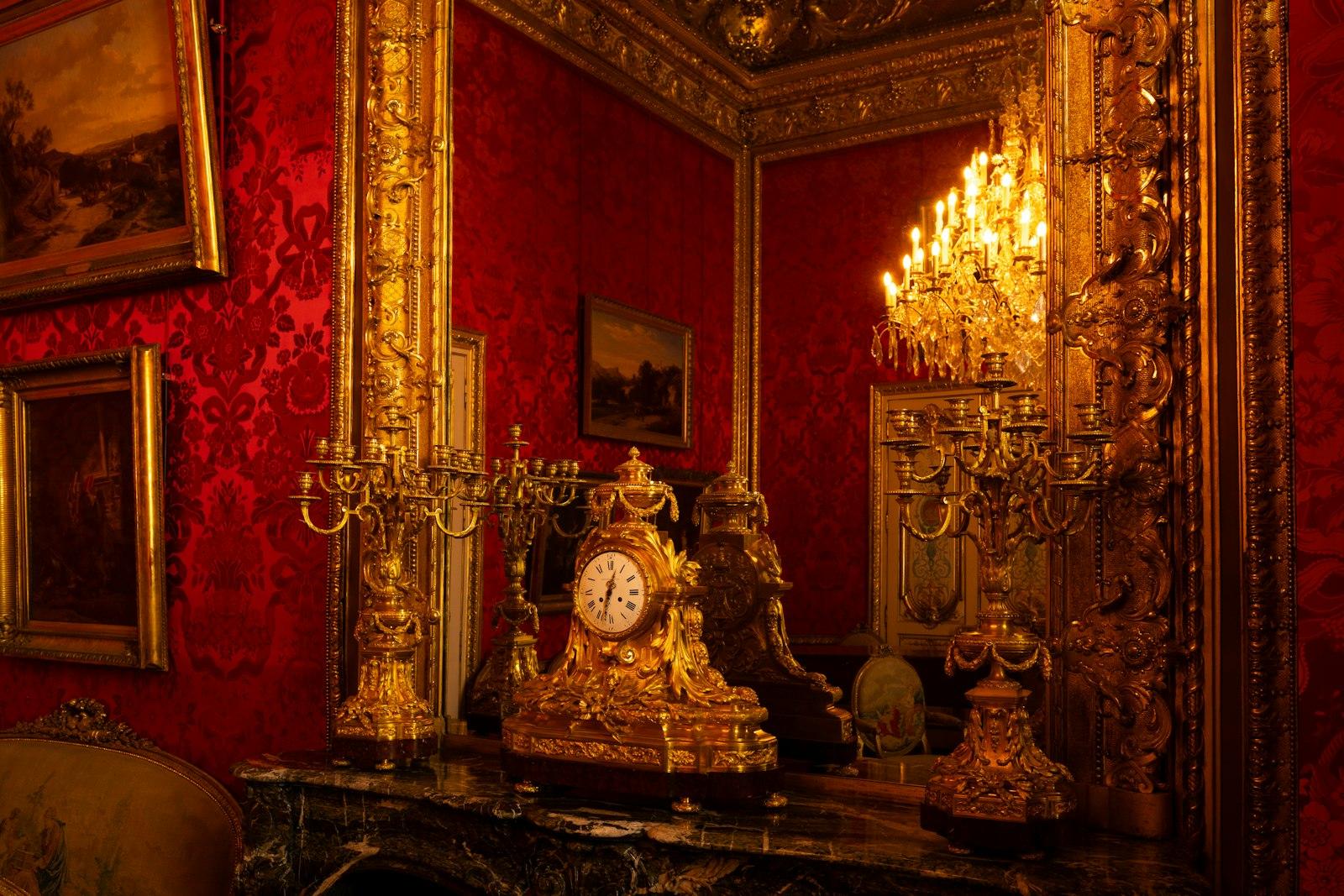 Ornate Golden Clock On A Marble Fireplace jigsaw puzzle preview