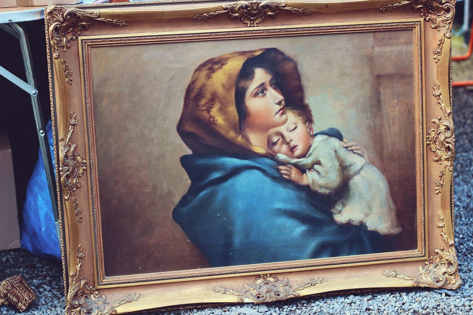 Painting Of Woman Carrying Baby jigsaw puzzle preview