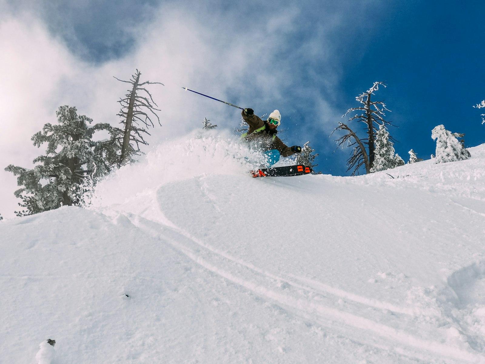 Person Skiing On Snow-Covered Hill jigsaw puzzle preview