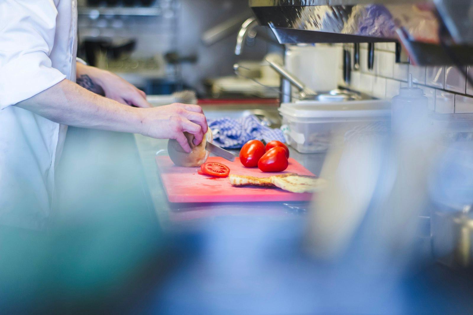 Person Slicing Tomatoes jigsaw puzzle preview