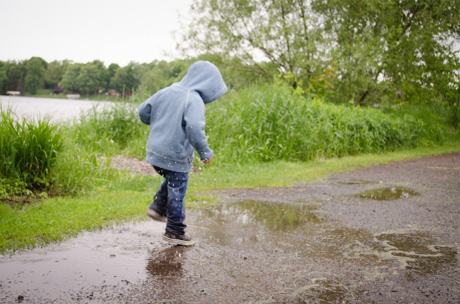 Person Wearing Grey Hooded Jacket And Blue Denim J jigsaw puzzle preview