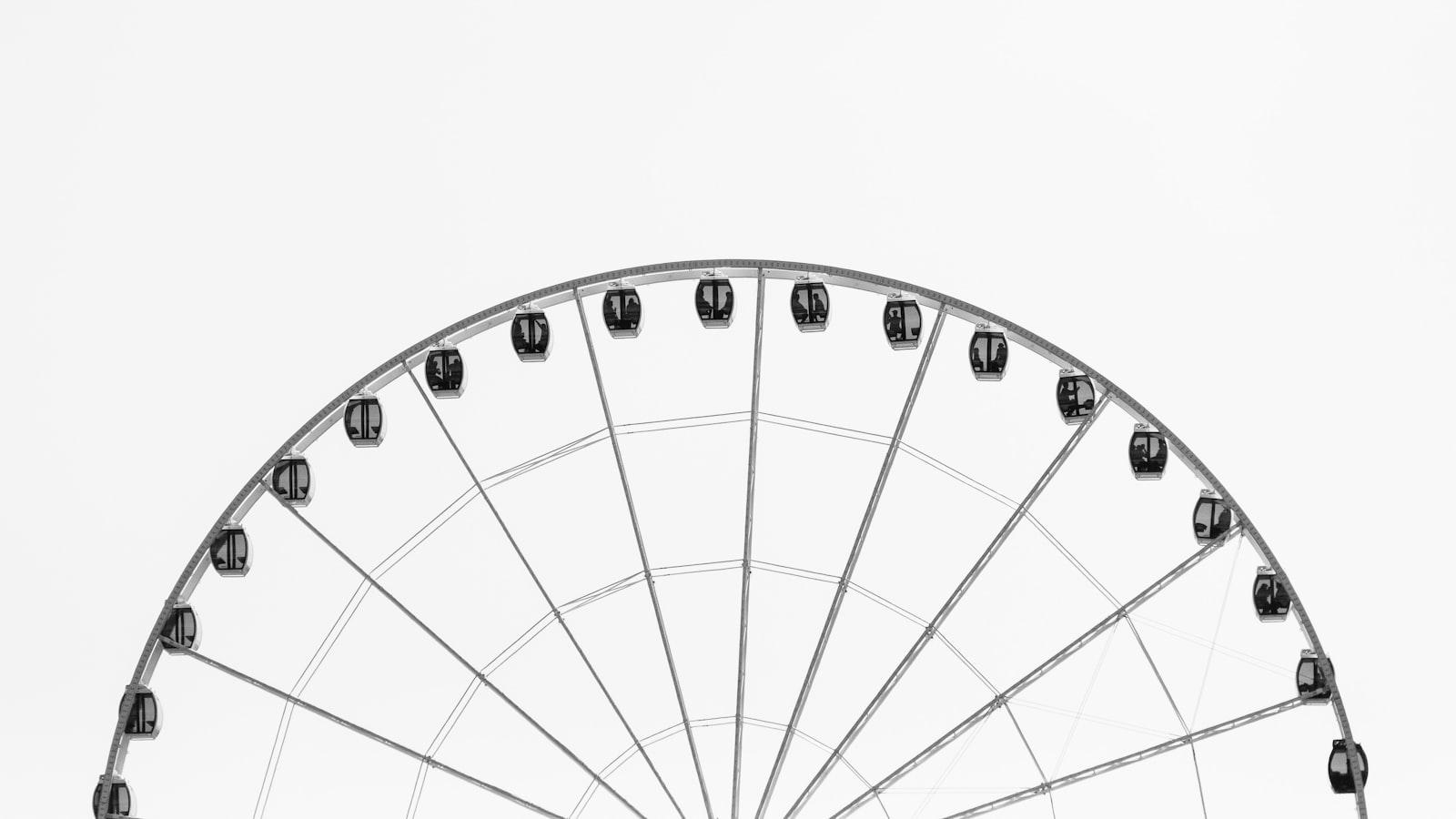 Photo Of Grey And Black Ferris Wheel During Daytim jigsaw puzzle preview