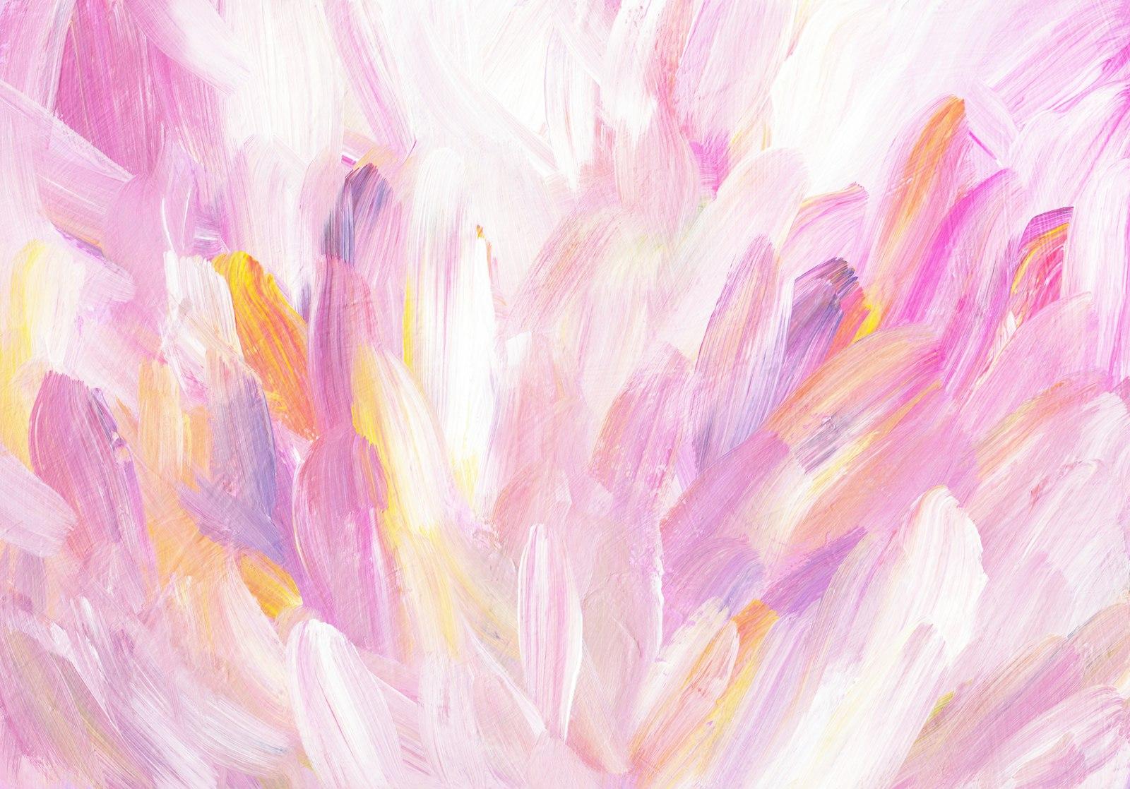 Pink Blue And Yellow Abstract Painting jigsaw puzzle preview