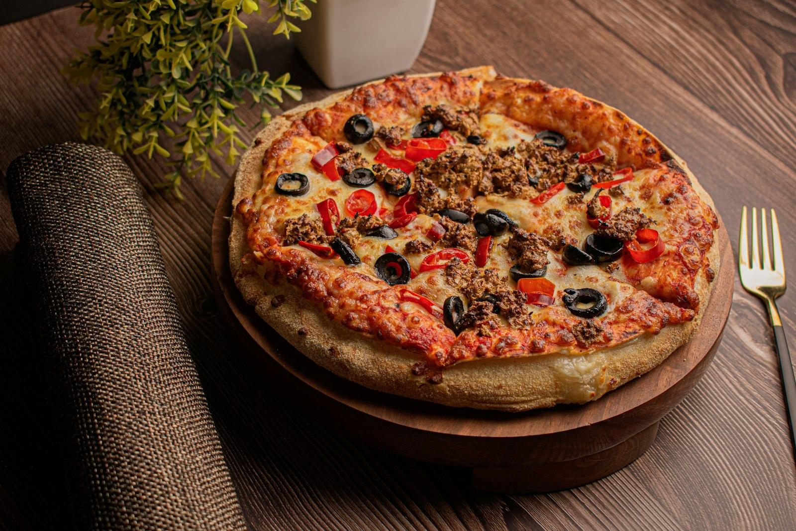 Pizza On Brown Wooden Tray jigsaw puzzle preview