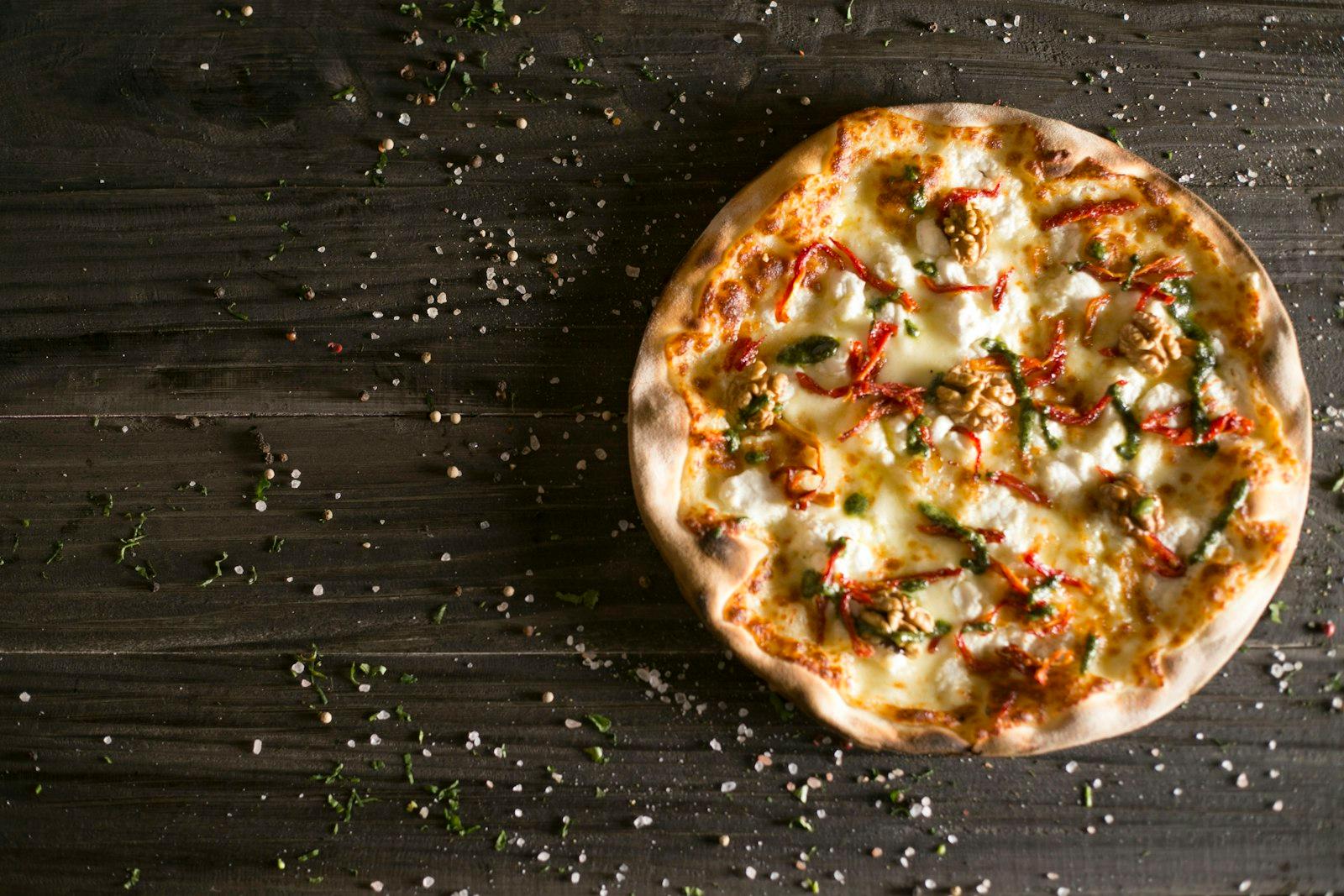 Pizza With Cheese And Green Leaves jigsaw puzzle preview