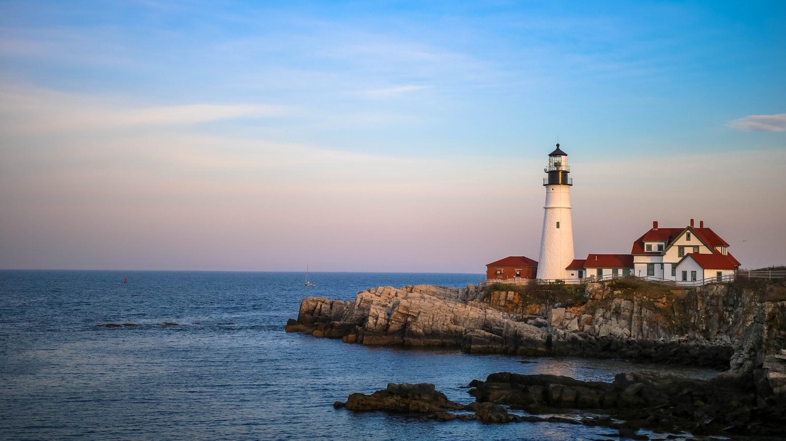 Portland Headlight At Dusk jigsaw puzzle preview