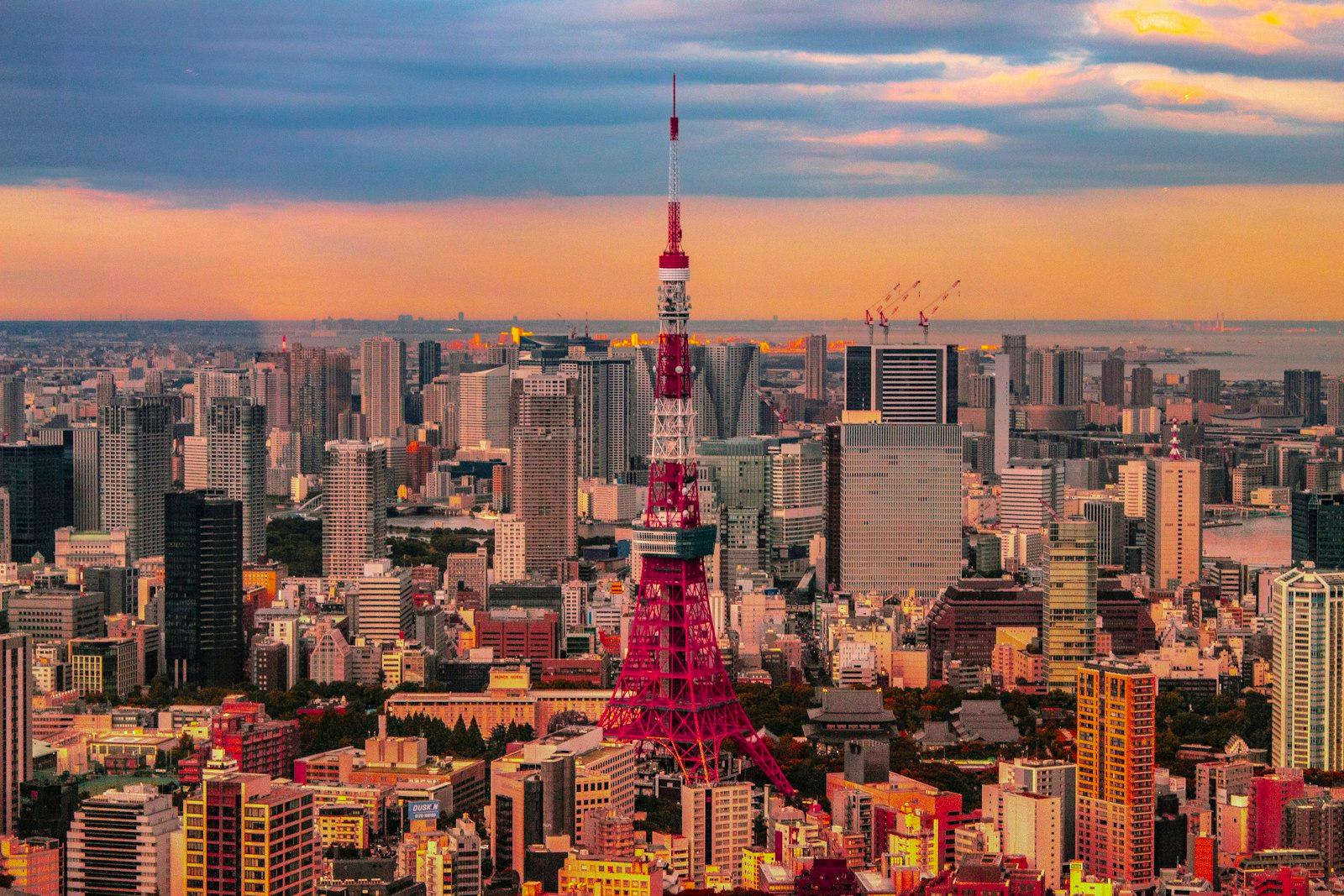 Radio Tower In Tokyo During The Golden Hour jigsaw puzzle preview