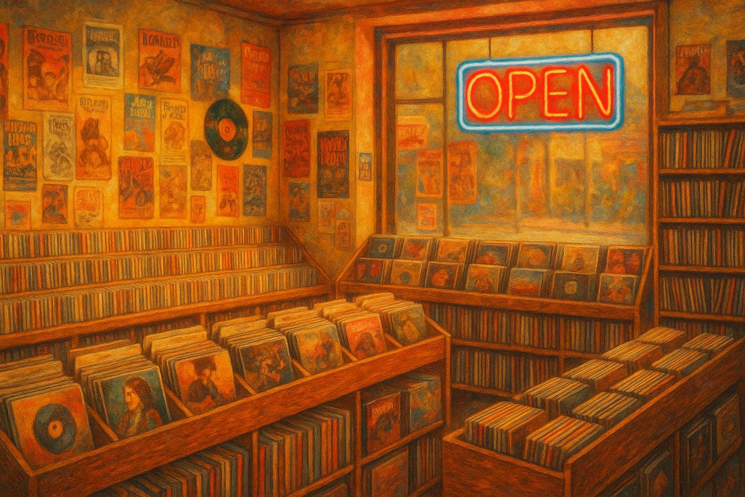 Record Store Crates jigsaw puzzle preview