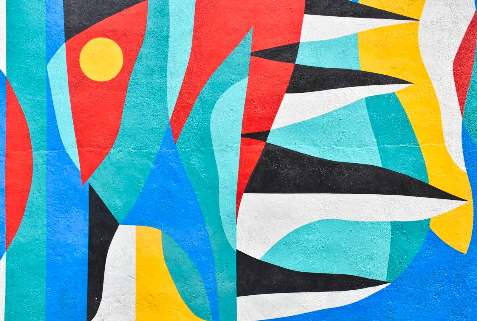 Red Blue And White Abstract Painting jigsaw puzzle preview