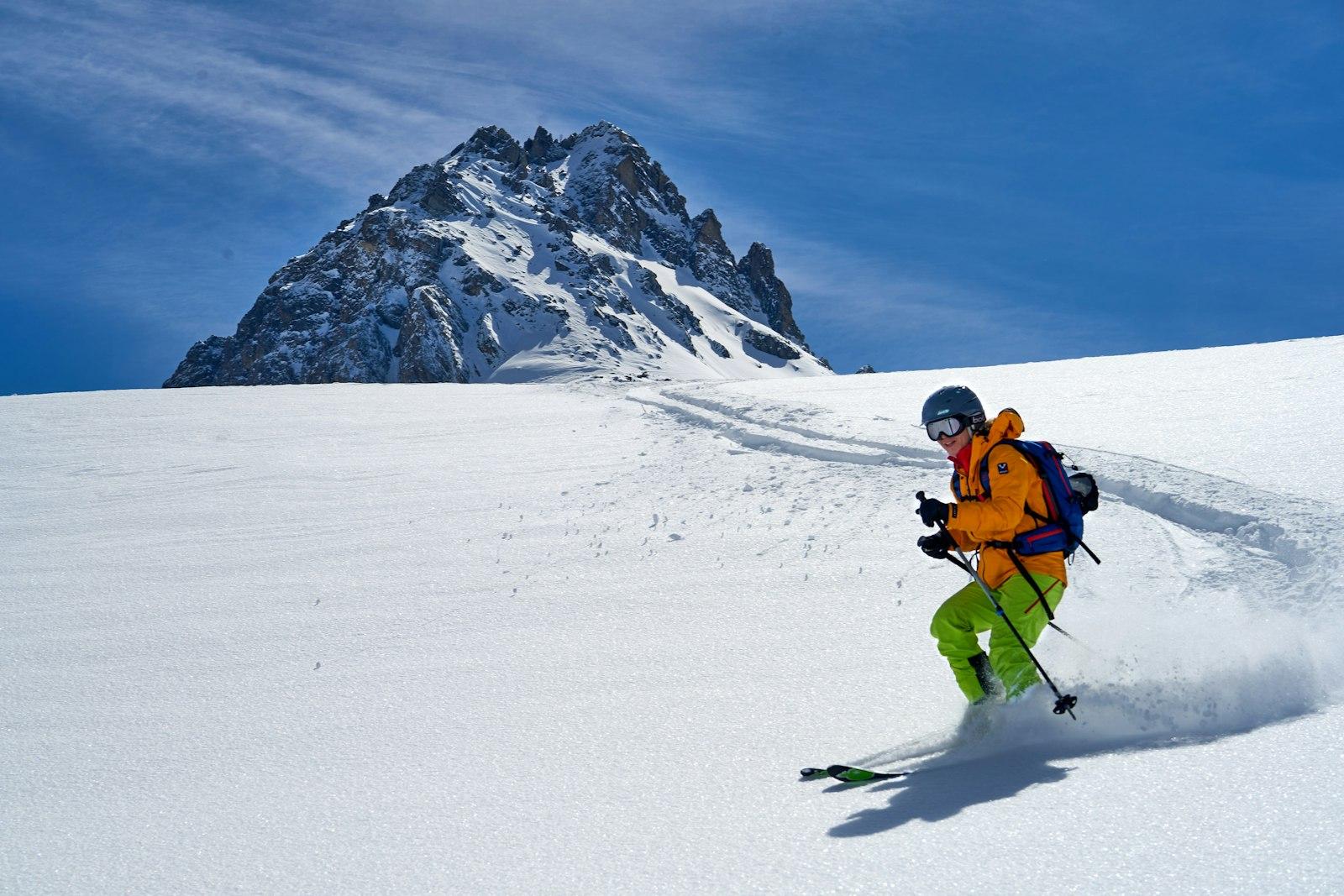 Skiing In Front Of Bellevard jigsaw puzzle preview