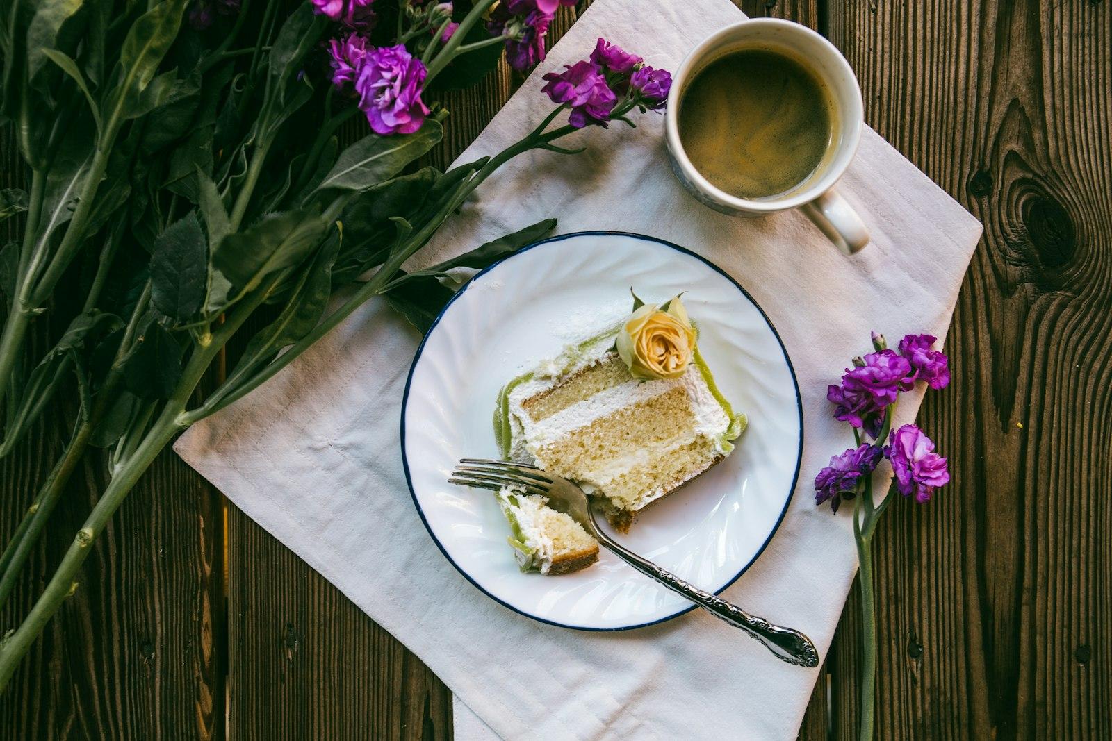 Slice Of Cake On White Ceramic Plate With Stainles jigsaw puzzle preview