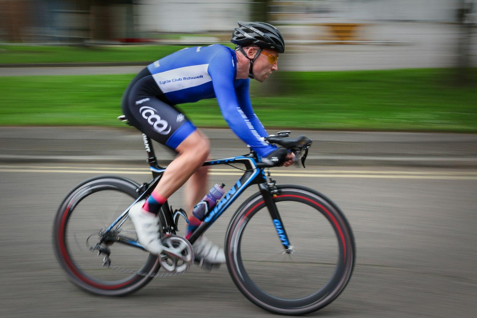 Slow Shutter Panning Shot Of A Speeding Cycle Race jigsaw puzzle preview