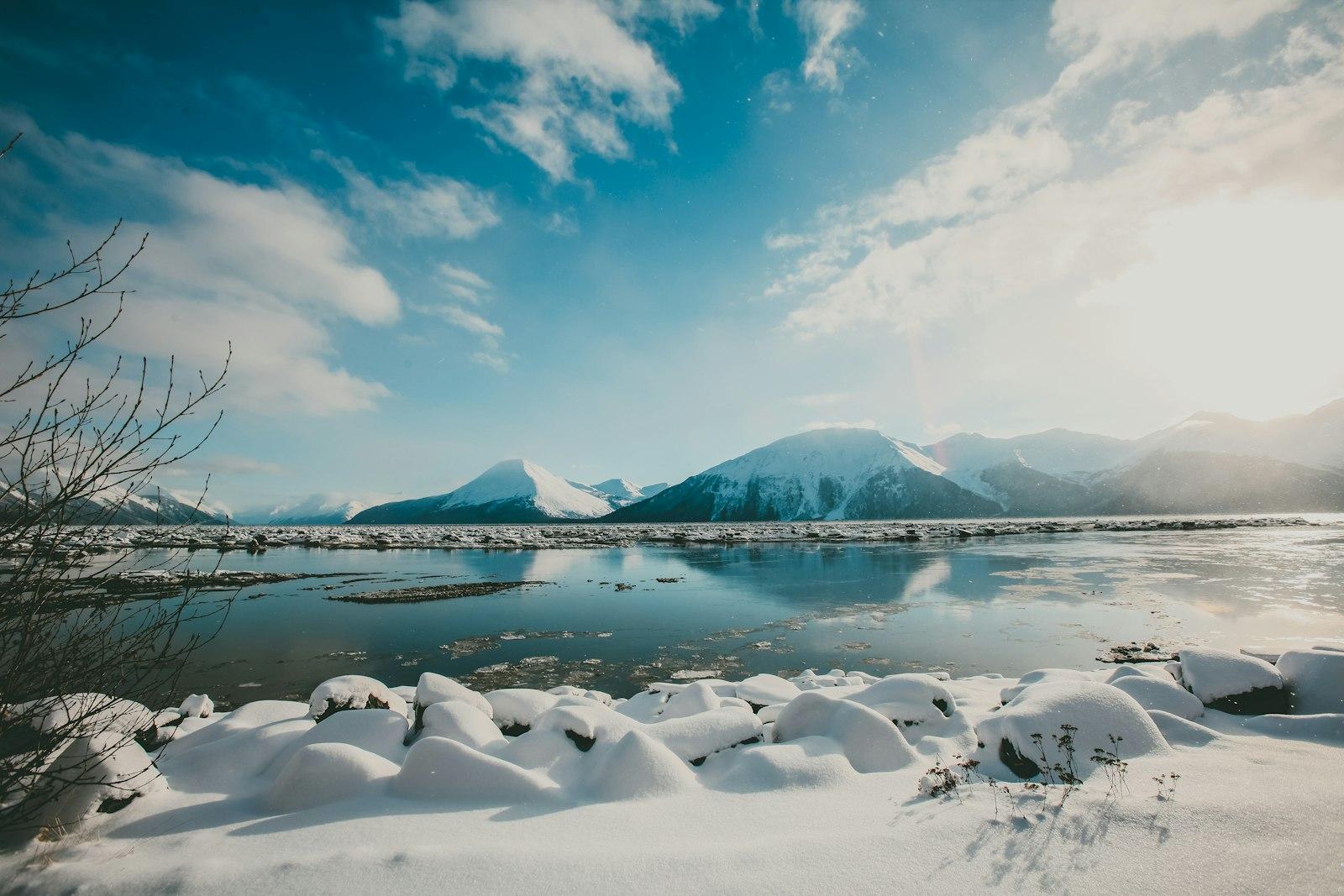 Snow Covered Mountain Reflections At Daytime jigsaw puzzle preview