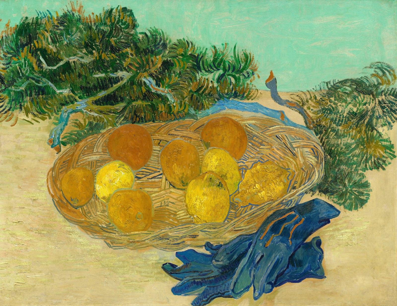 Still Life Of Oranges And Lemons With Blue jigsaw puzzle preview
