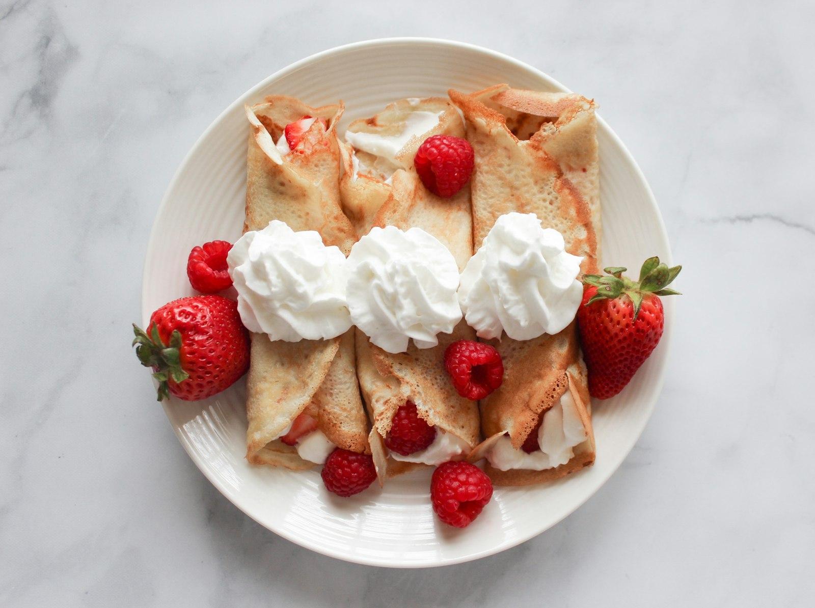 Strawberry And Banana On White Ceramic Plate jigsaw puzzle preview