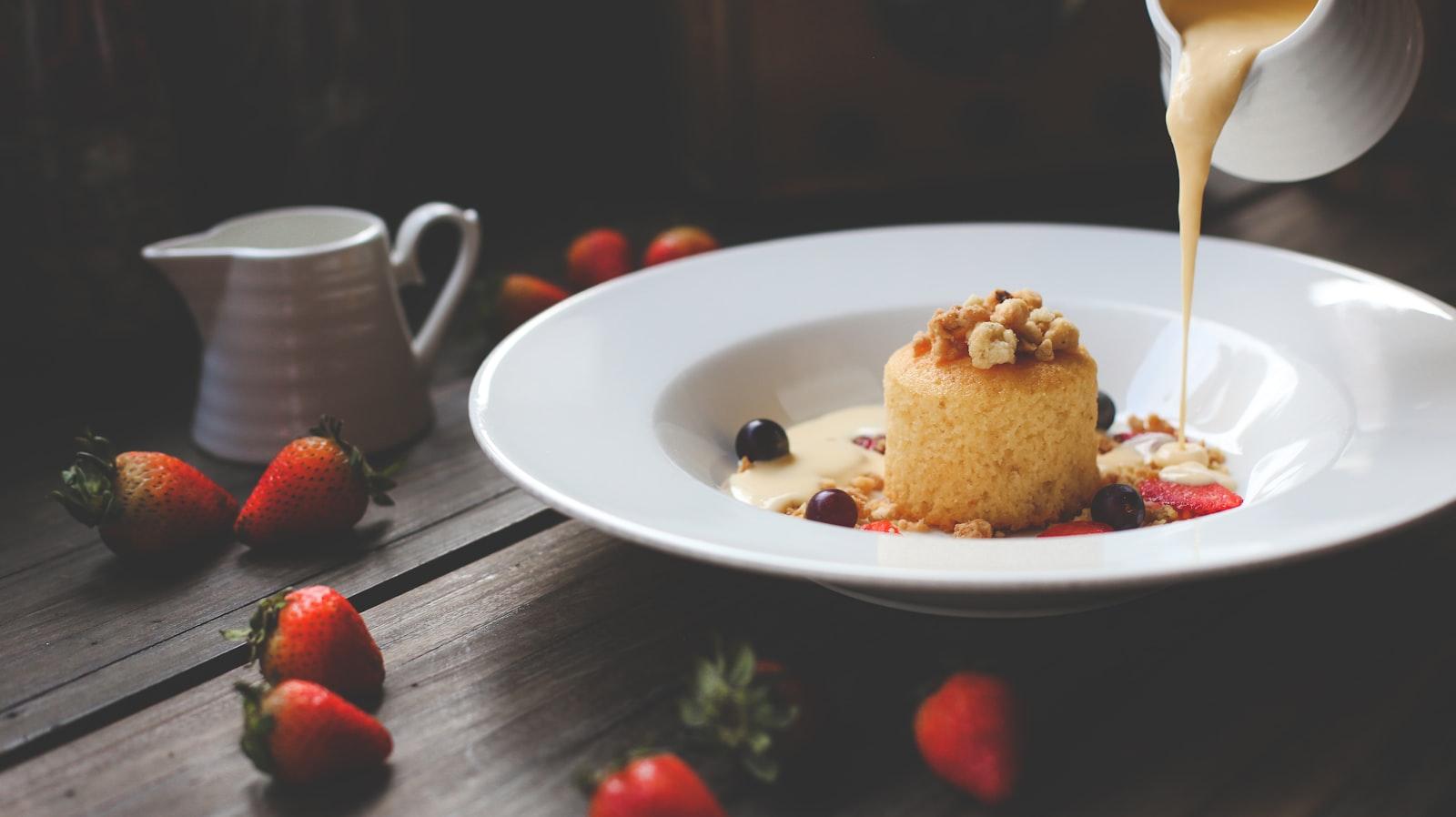 Strawberry Cake Dessert With Cream jigsaw puzzle preview