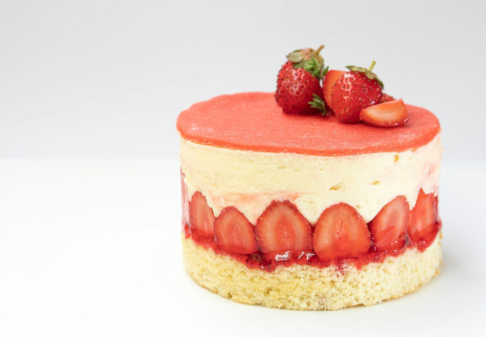 Strawberry Cake On White Surface jigsaw puzzle preview