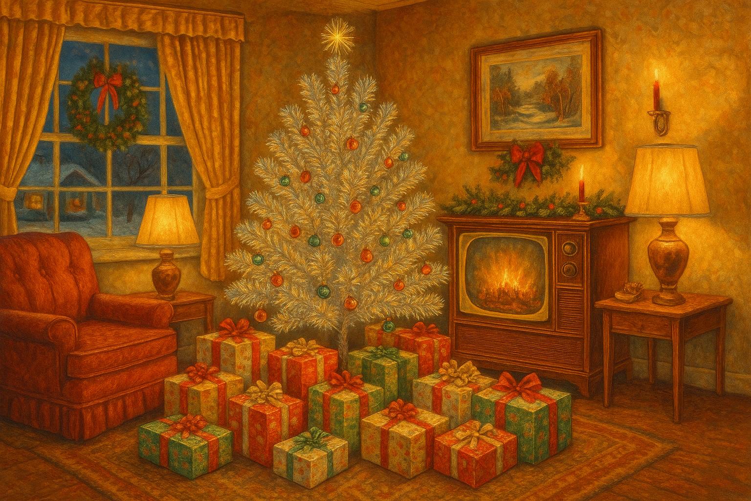 Suburban Christmas, 1965 jigsaw puzzle preview