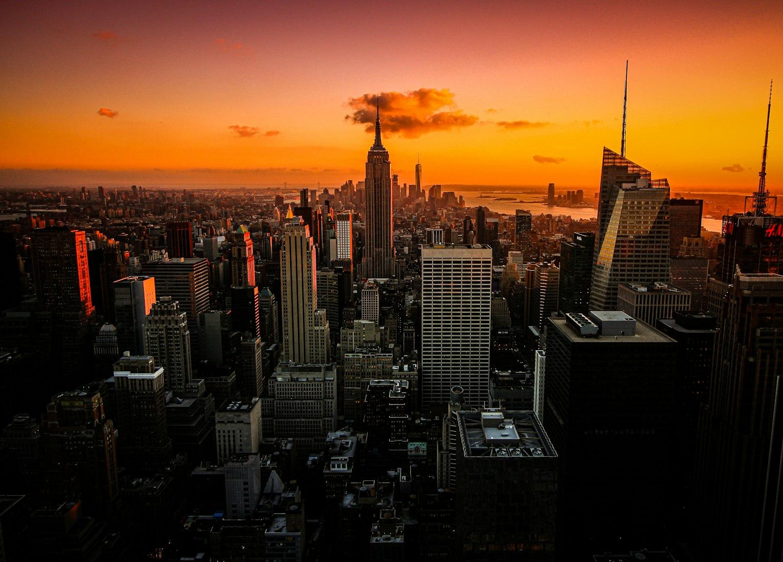 Sunset Over Manhatten Seen From The Rockefeller Ce jigsaw puzzle preview