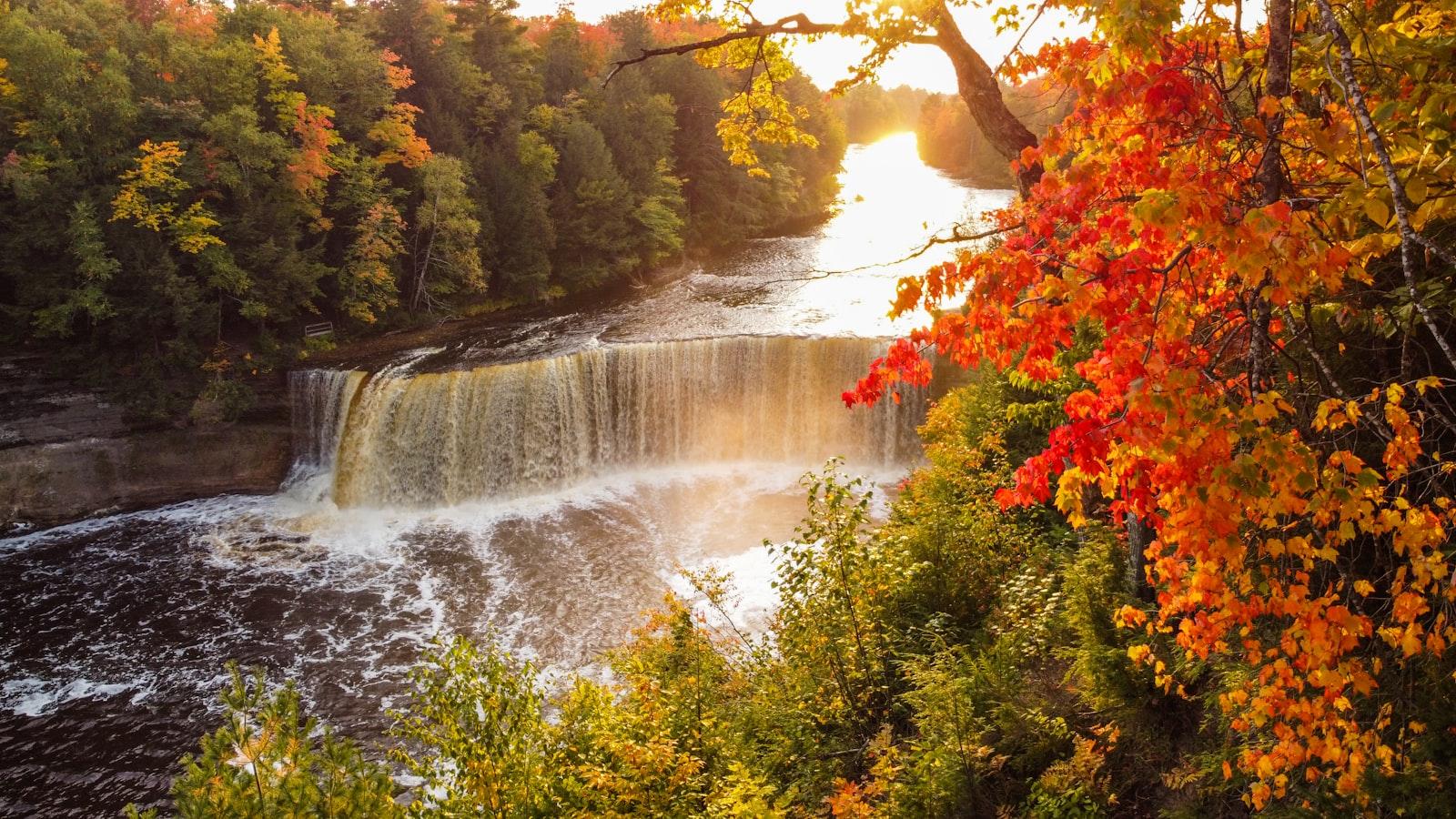 Tahquamenon Falls In Autumn jigsaw puzzle preview