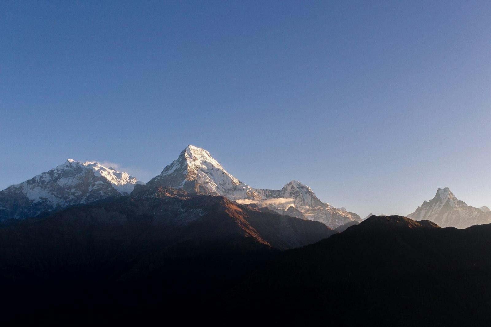 The Annapurna Range, Taken At Poon Hill jigsaw puzzle preview