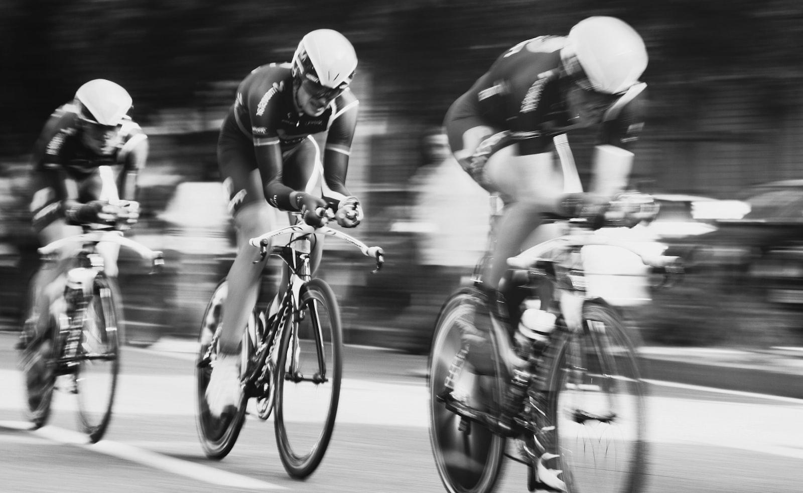 Time Lapse Photography Of Three Men Cycling jigsaw puzzle preview