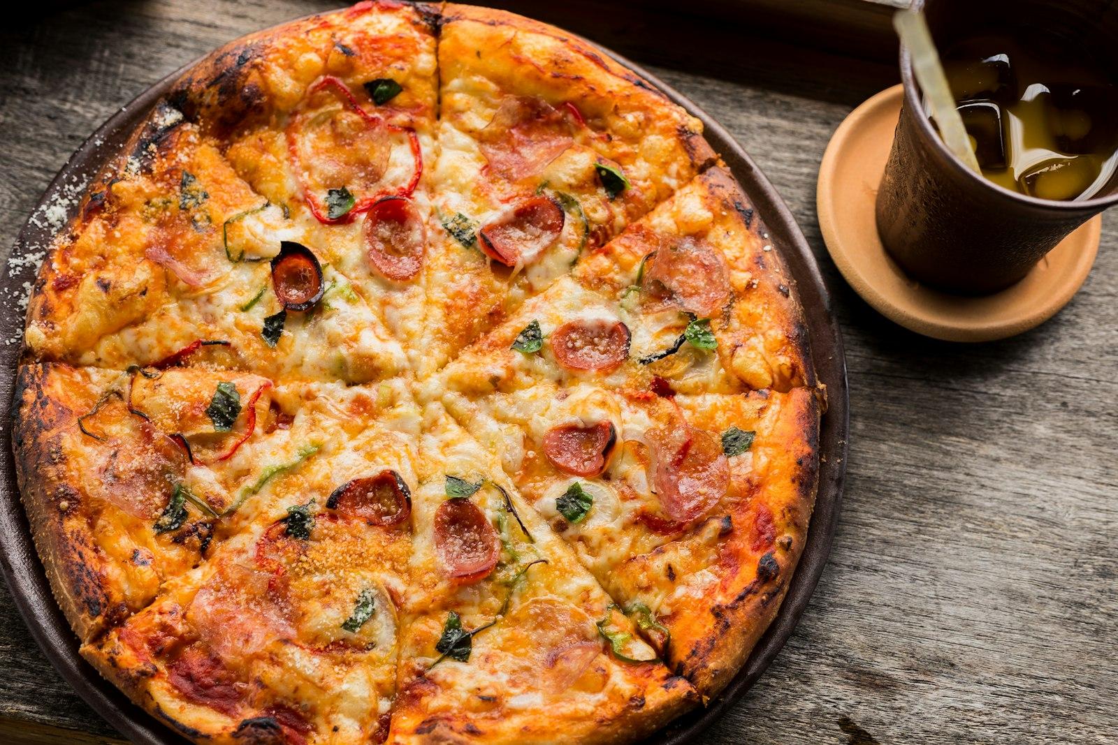 Top View Photo Of Pepperoni Pizza Beside jigsaw puzzle preview