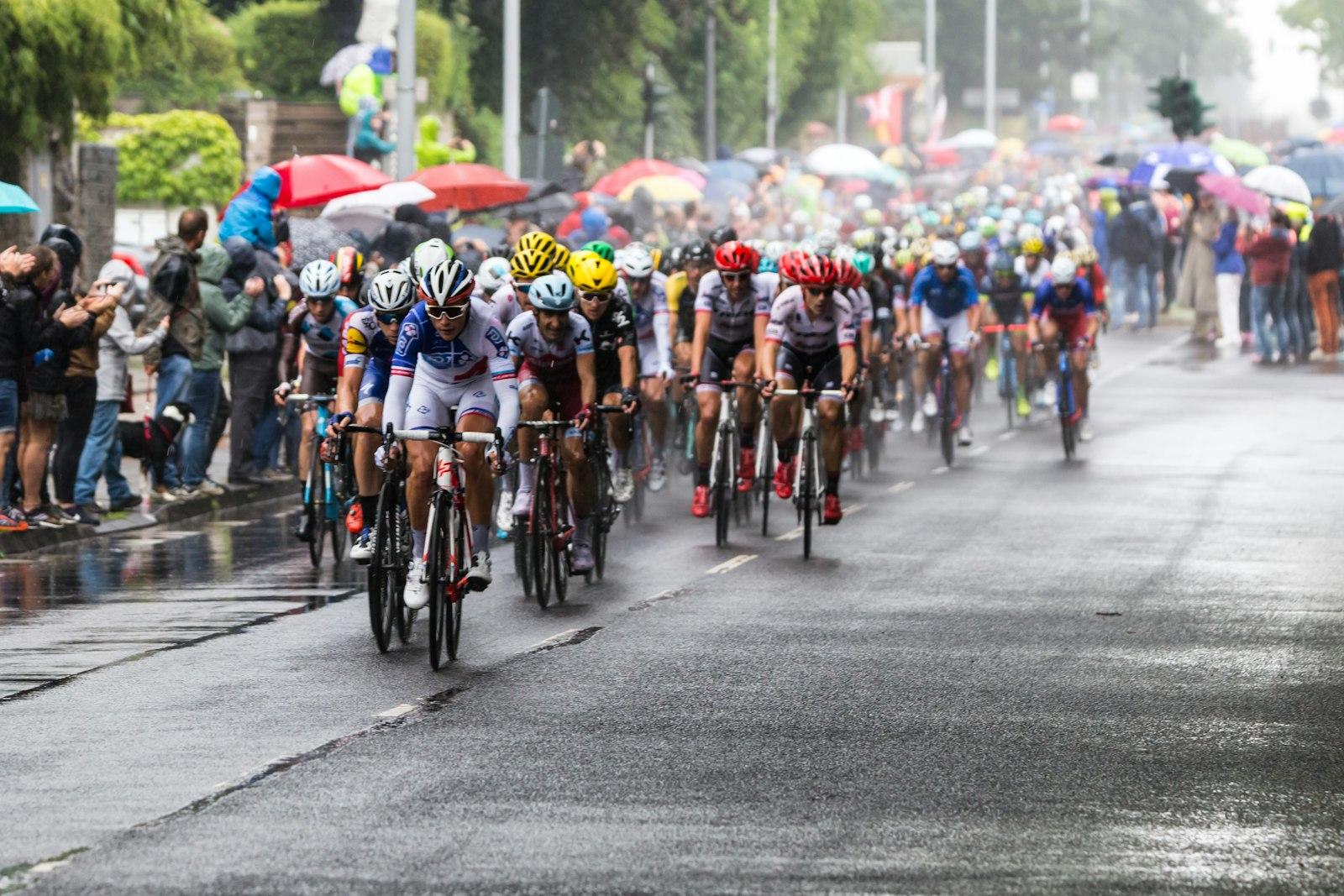 Tour De France Peloton In Rainy Weather jigsaw puzzle preview