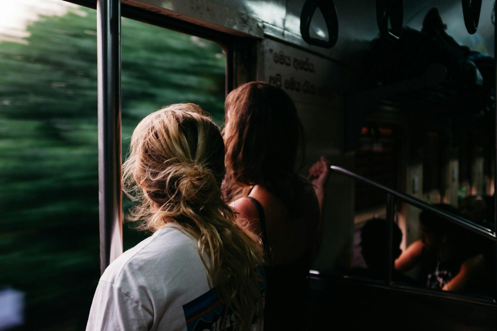 Two Person Standing On Train Window jigsaw puzzle preview
