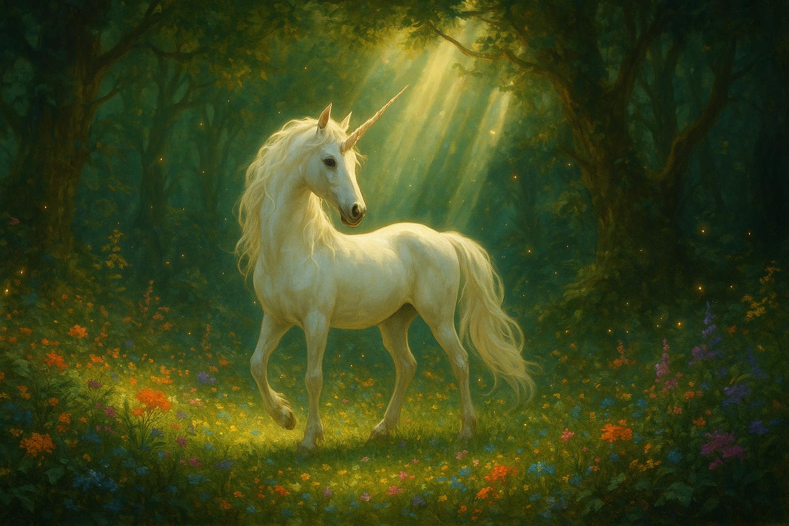Unicorn in the Glade jigsaw puzzle preview
