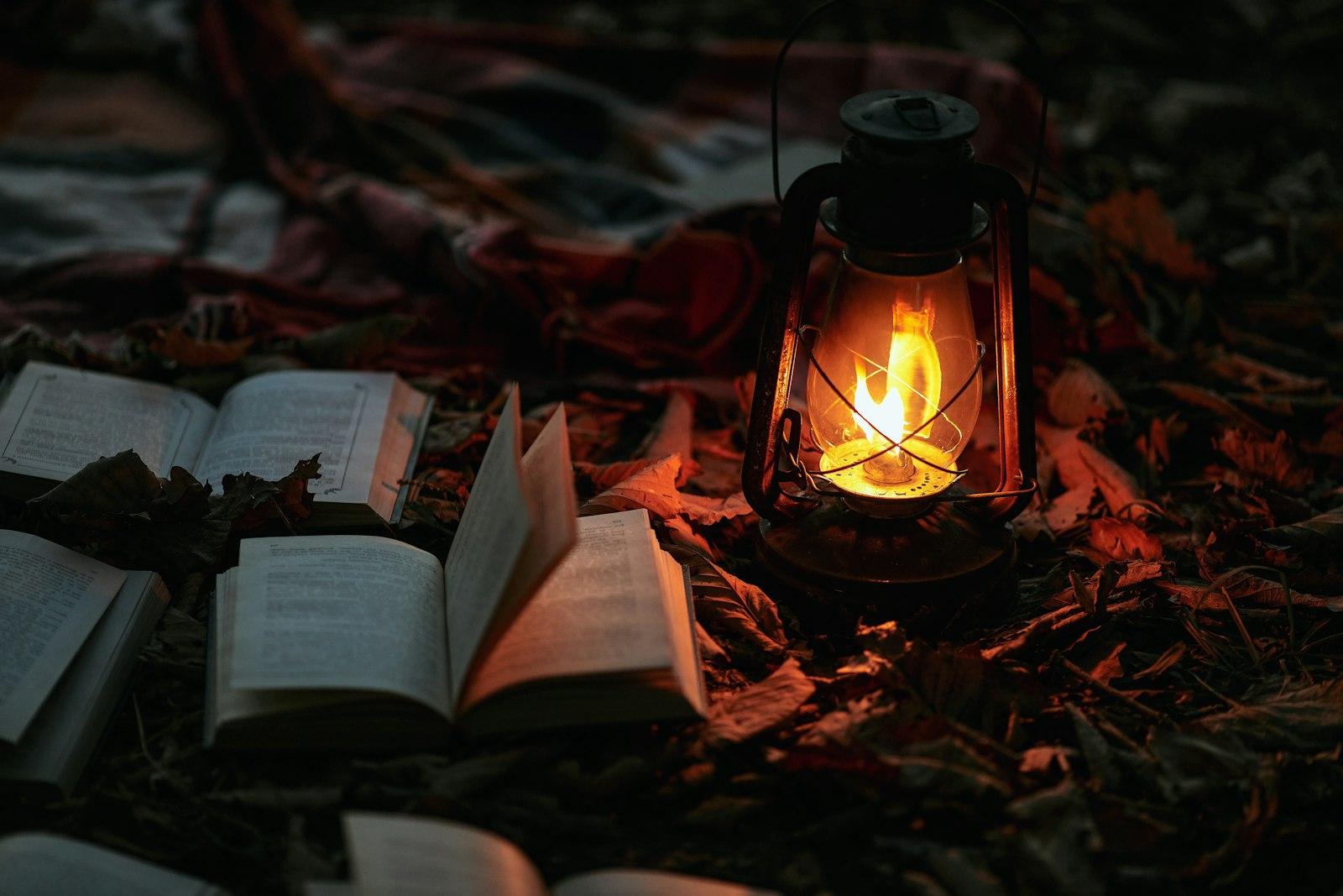 Vintage Kerosene Lamp With Fire Inside. Halloween  jigsaw puzzle preview