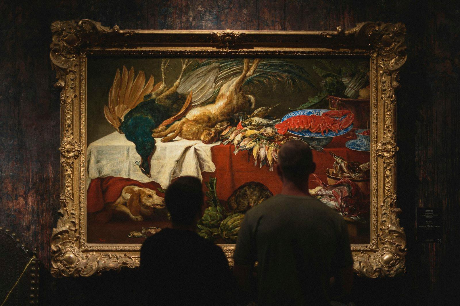Visitors Look At A Baroque Still Life jigsaw puzzle preview