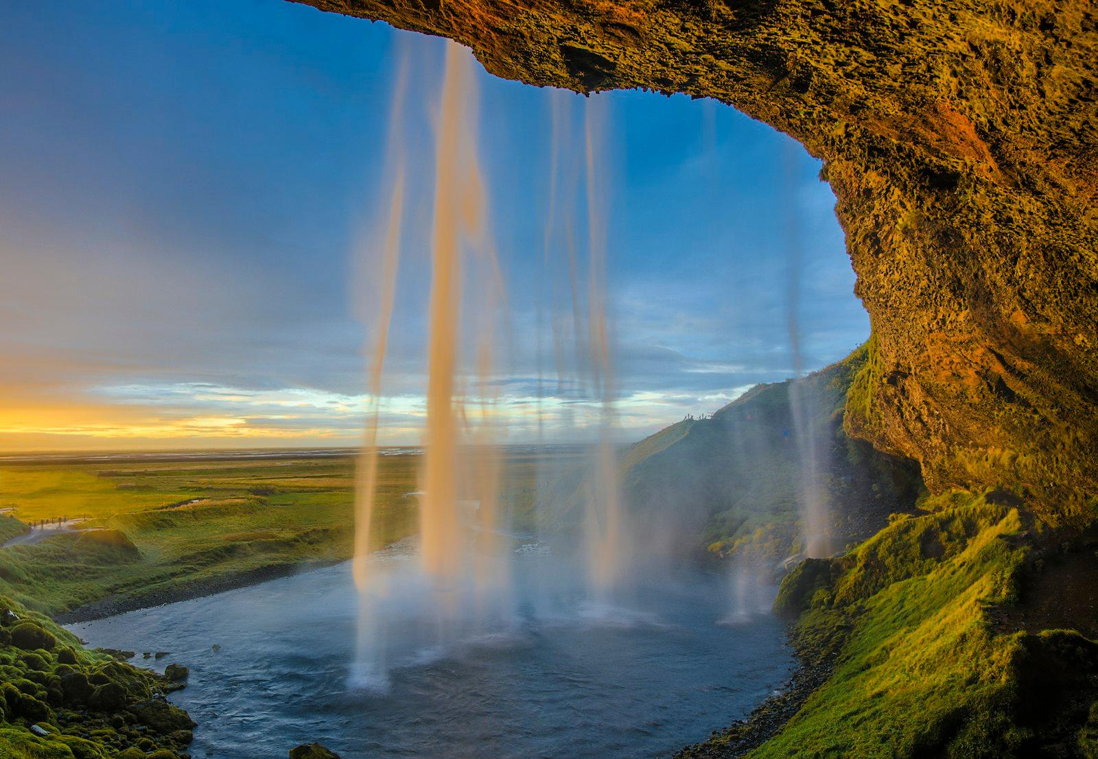 Waterfalls Under Blue Skies jigsaw puzzle preview
