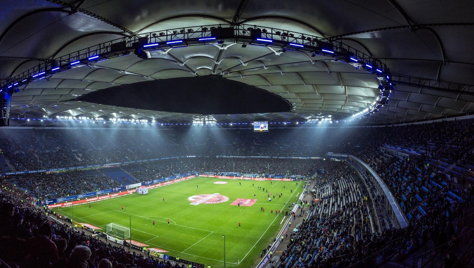 Well Lit Soccer Stadium jigsaw puzzle preview