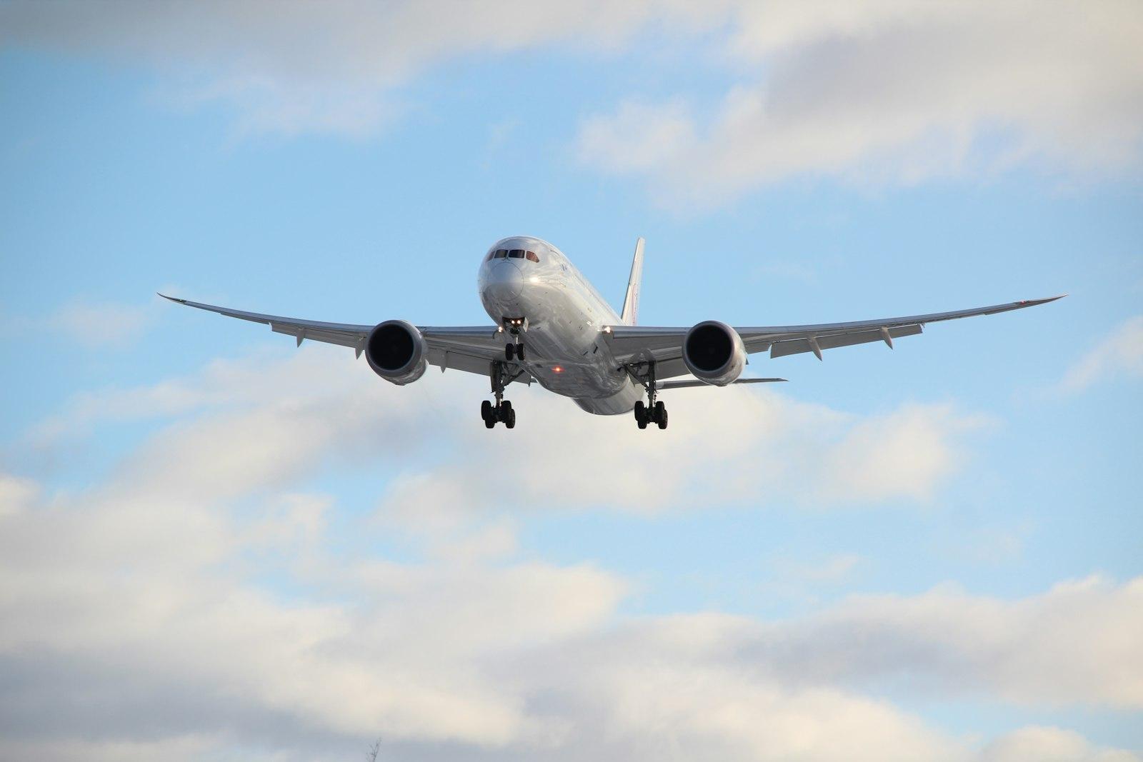White Passenger Plane In Mid Air During Daytime jigsaw puzzle preview
