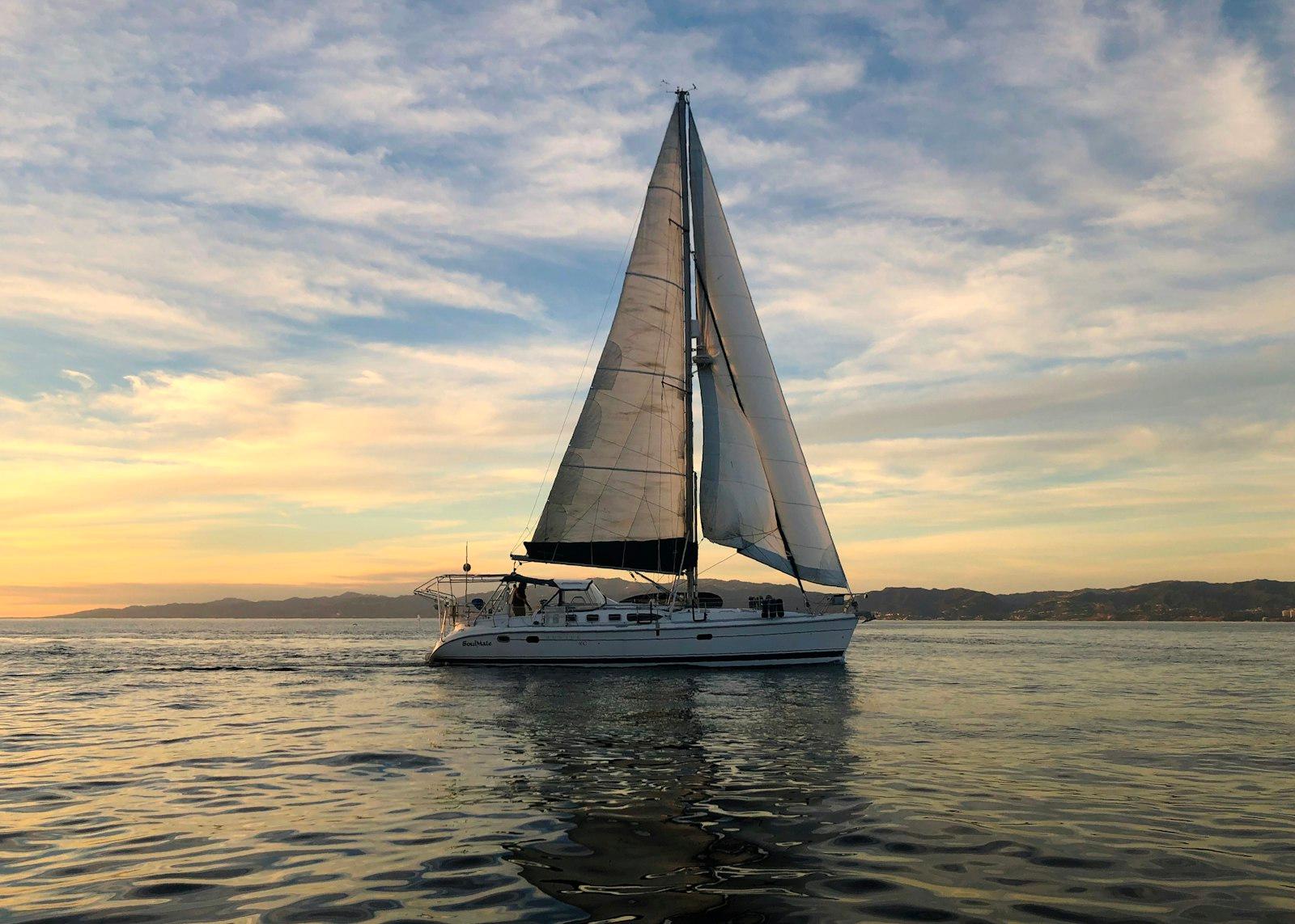 White Sail Boat On Sea During Daytime jigsaw puzzle preview