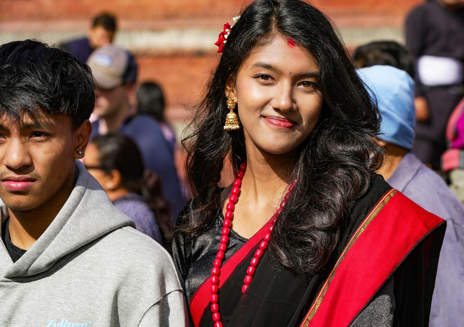 Young Woman In Traditional Indian Attire Smiles jigsaw puzzle preview
