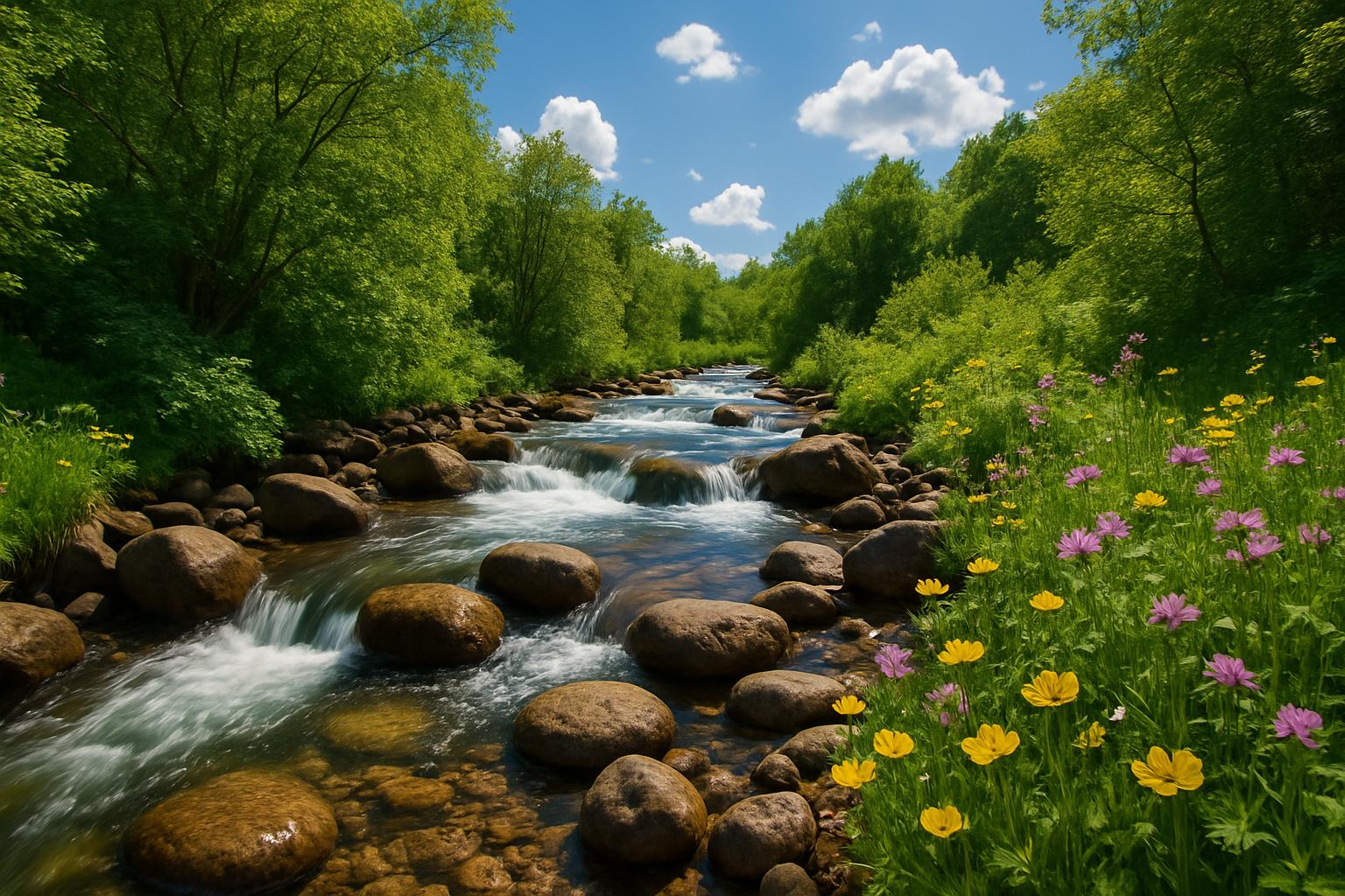 Tranquil Rushing Stream — daily jigsaw puzzle for Wednesday, July 8, 2026