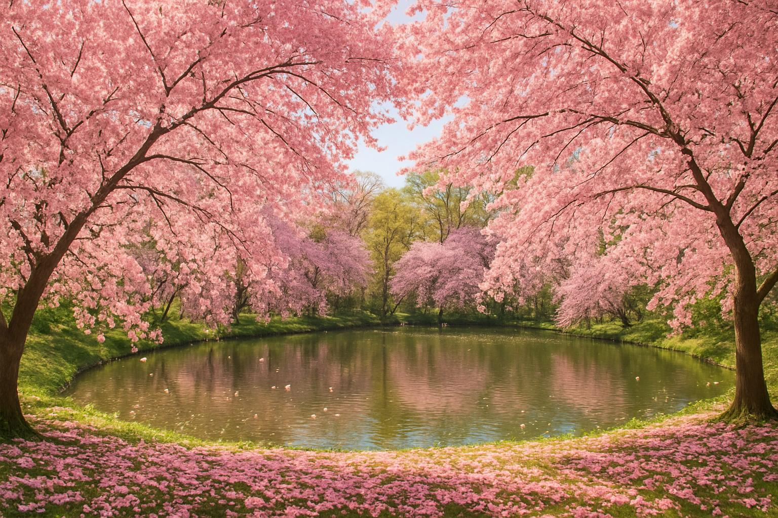 Cascading Cherry Blossoms — daily jigsaw puzzle for Saturday, July 25, 2026